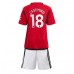 Cheap Manchester United Casemiro #18 Home Football Kit Children 2023-24 Short Sleeve (+ pants)